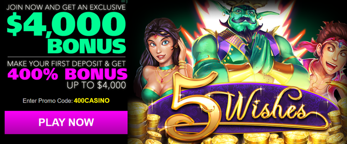 Uptown Aces Casino 5 Wishes Slot Review