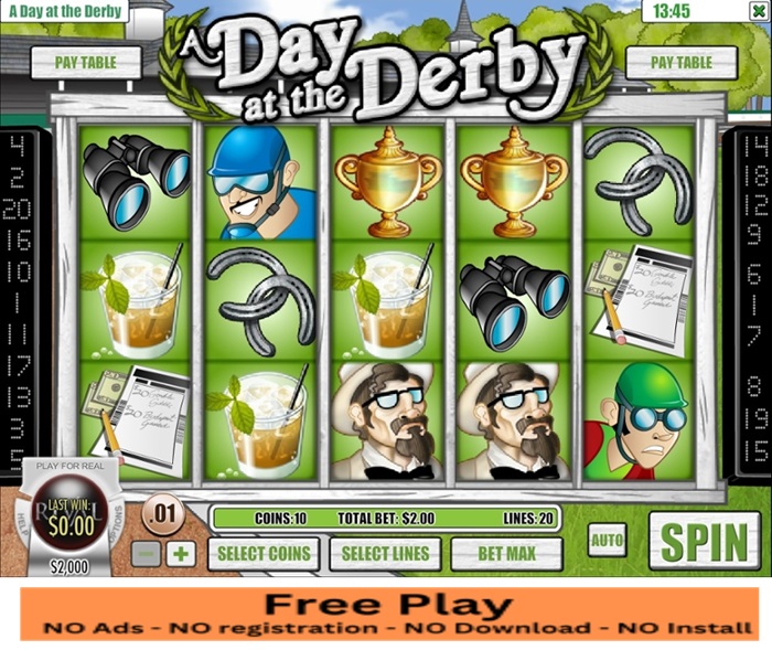 A Day at the Derby: Free Play Slot - Gallop to Riches at the Racetrack! 