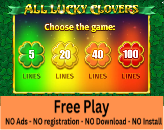All Lucky Clovers Free Play Slot: Relive the Simplicity of Classic Slots and Win Big! 🍀