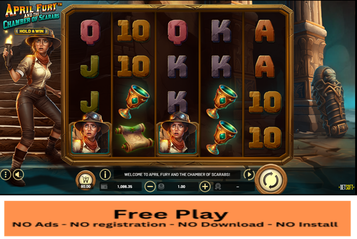 April Fury and the Chamber of Scarabs Free Play Slot: Unlock Ancient Riches with No Hassle!