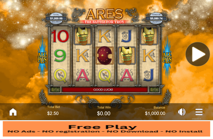 Ares The Battle For Troy Free Play Slot: March Towards Victory and Riches!