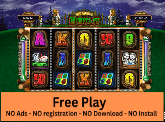 Big Money Bigfoot Free Play Slot: Track Down Fortunes in the Wild with Every Spin!