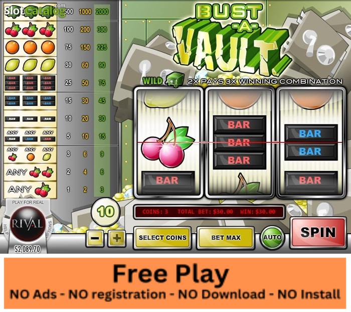 Bust-A-Vault Free Play Slot: Unlock Your Fortune with Every Spin!