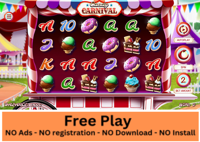 Candy Carnival Free Play Slot: Indulge in a Sugary Adventure with Sweet Rewards!