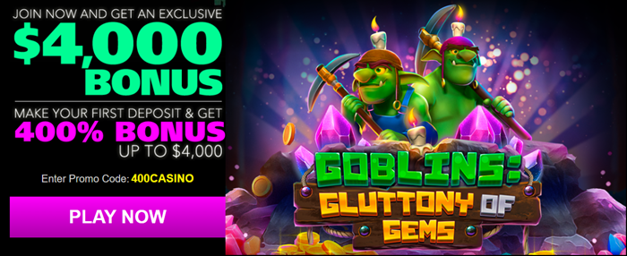 Uptown Aces Casino Goblins Gluttony Of Gems Slot Review