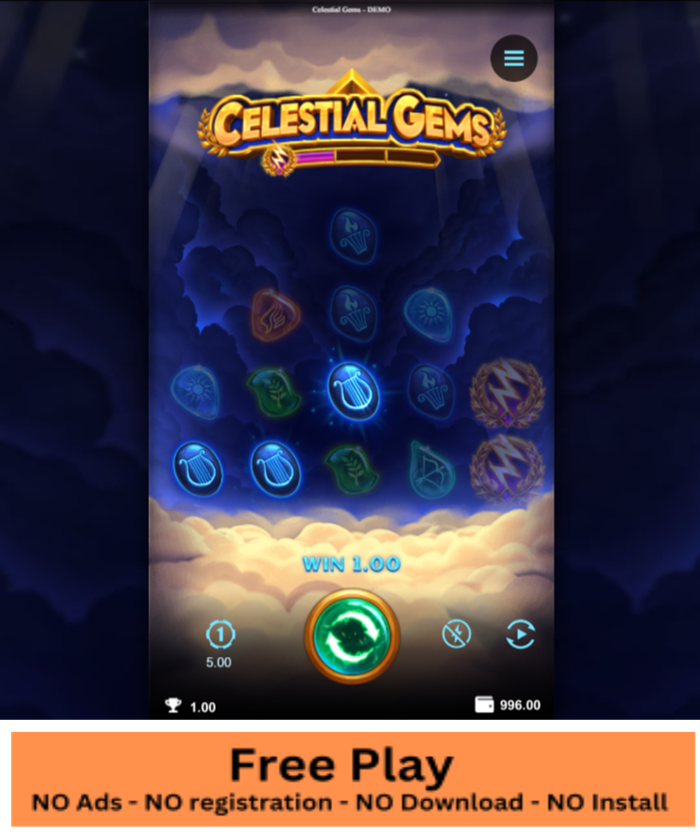 Celestial Gems Free Play Slot: A Journey Through the Stars for Stellar Wins!